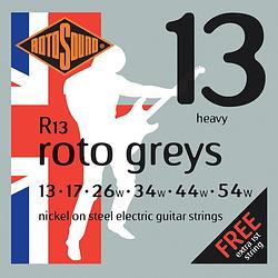 Foto van Rotosound r13 roto greys set elektrische gitaarsnaren 013 - 054w