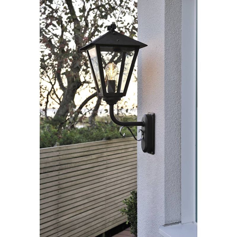 Foto van Konstsmide benu up 434-750 buitenlamp (wand) spaarlamp, led e27 100 w zwart