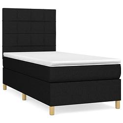 Foto van The living store boxspringbed - pocketvering - 80x200 cm - zwart