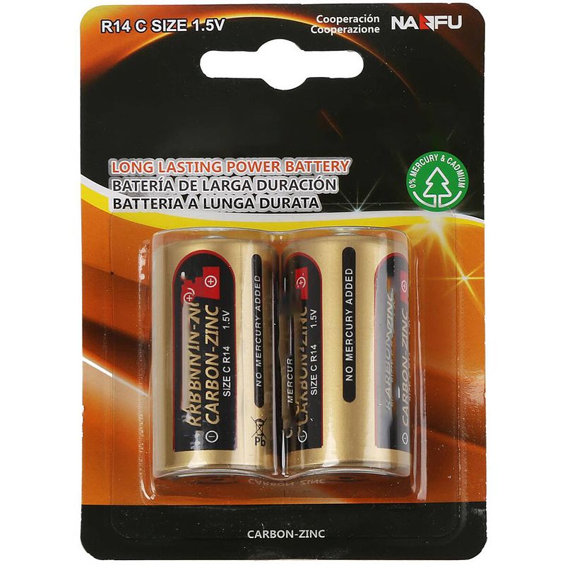 Foto van Batterij - aigi dolu - r14/c - 1.5v - lithium batterijen - 2 stuks