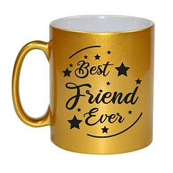 Foto van Gouden best friend ever cadeau koffiemok / theebeker 330 ml - feest mokken