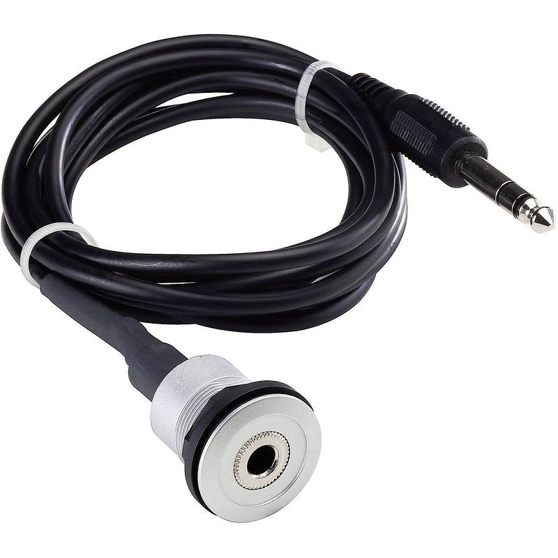 Foto van Schlegel rrj_kl6.3_200cm jackplug audio aansluitkabel [1x jackplug male 6,3 mm - 1x jackplug female 6,3 mm] 2.00 m zwart