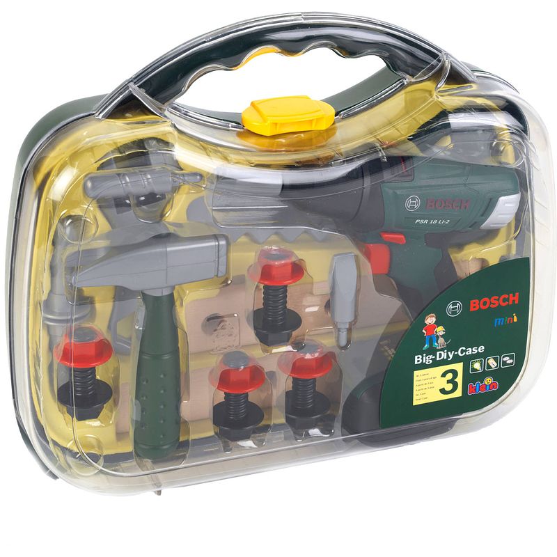 Foto van Bosch speelgoed gereedschapskoffer met accuboormachine