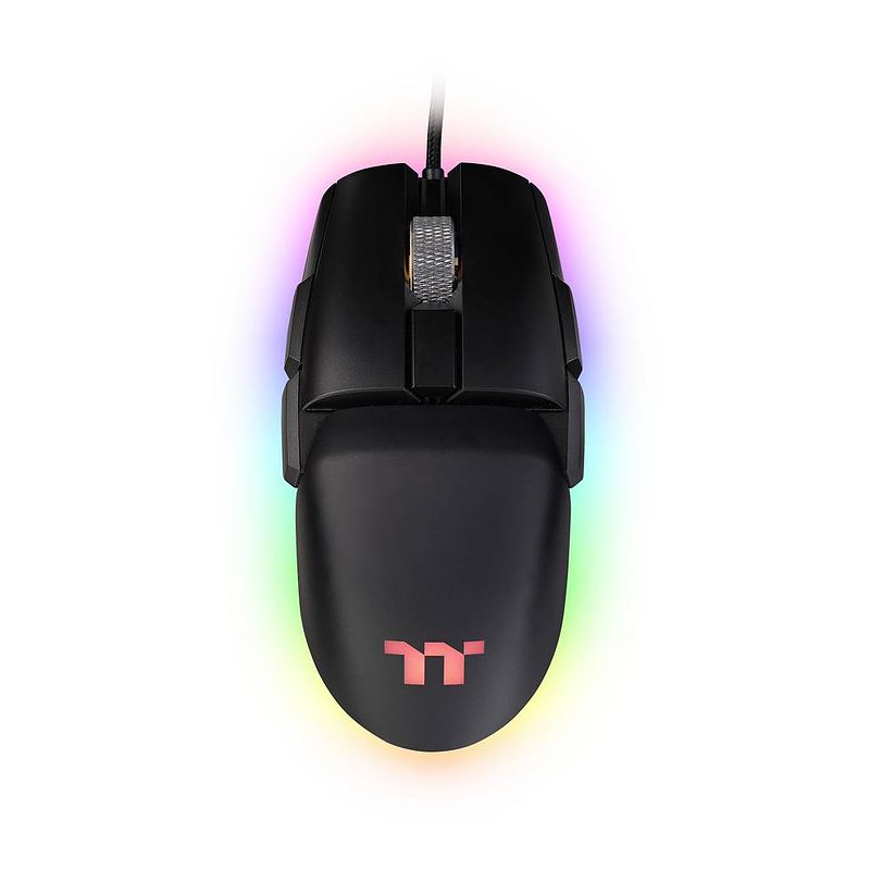 Foto van Thermaltake argent m5 rgb gaming mouse gaming-muis usb optisch zwart 8 toetsen 16000 dpi verlicht