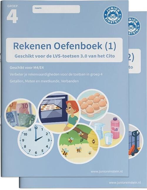 Foto van Rekenen oefenboek set deel 1 en 2 groep 4 - paperback (9789493128552)