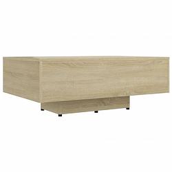 Foto van The living store banktafel - sonoma eiken - 85 x 55 x 31 cm - stevig en duurzaam