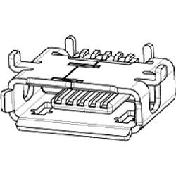 Foto van Micro usb bus 475890001 molex 1 stuk(s)