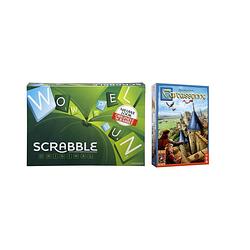 Foto van Spellenbundel - bordspel - 2 stuks - scrabble original & carcassonne