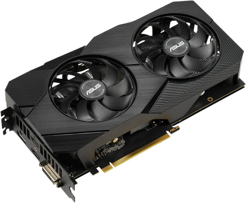 Foto van Asus videokaart nvidia geforce rtx 2060 evo 6 gb gddr6-ram pcie x16 hdmi, dvi, displayport overclocked