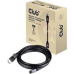 Foto van Club3d displayport verlengkabel displayport stekker, displayport bus 3.00 m zwart cac-1023 displayport-kabel