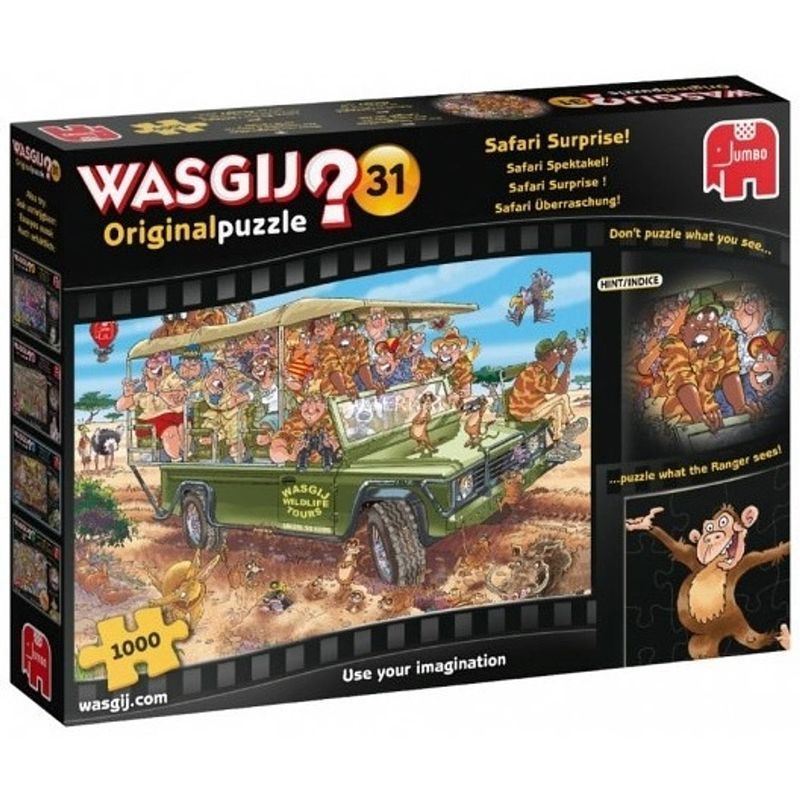 Foto van Jumbo legpuzzel wasgij original 31 safari spektakel 1000 stukjes