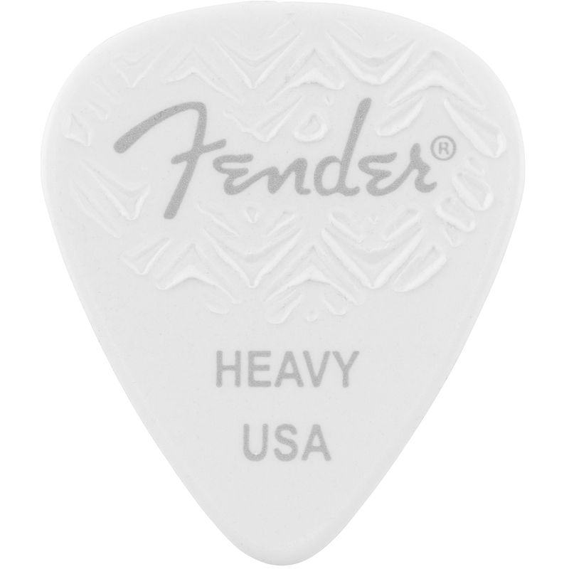 Foto van Fender wavelength picks 351 heavy white plectrumset (6 stuks)