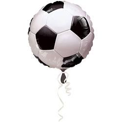 Foto van Amscan folieballon voetbal junior 43 cm zwart/wit