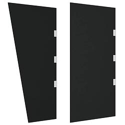 Foto van Vidaxl zijpanelen voor deurluifel 2 st gehard glas zwart