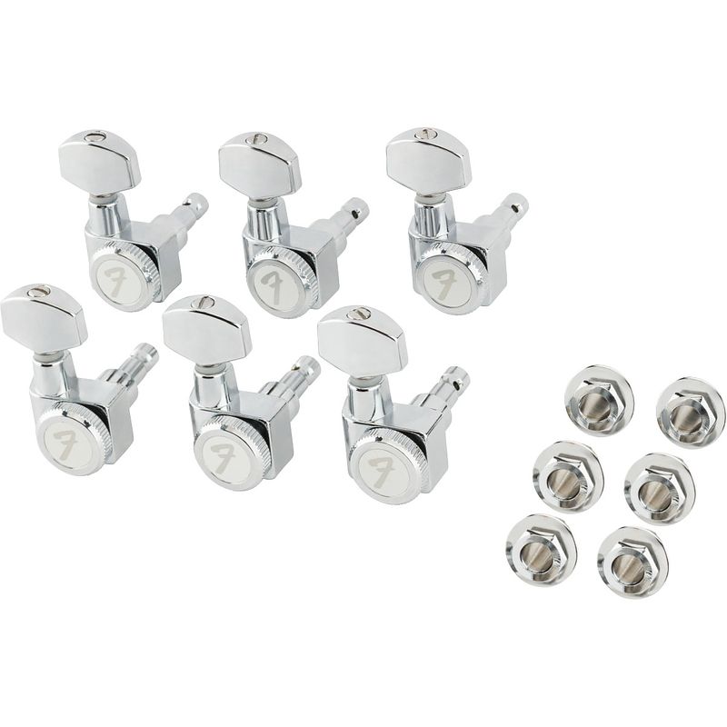 Foto van Fender all short locking tuners chrome stemmechanieken voor gitaar (set van 6)