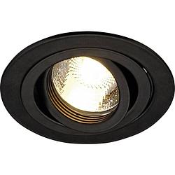 Foto van Slv 111710 new tria 1 inbouwlamp led, halogeen gu10 50 w zwart