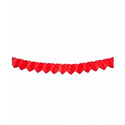 Foto van Hartjes slinger 2 meter rood - feestslingers