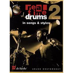 Foto van De haske real time drums in songs and styles incl cd