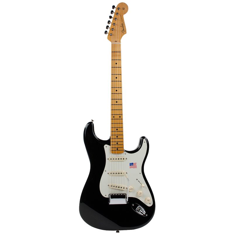 Foto van Fender eric johnson stratocaster black mn