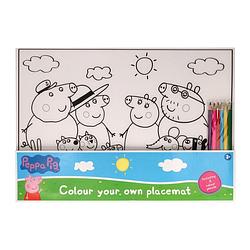 Foto van Wins holland placemat kleuren peppa pig