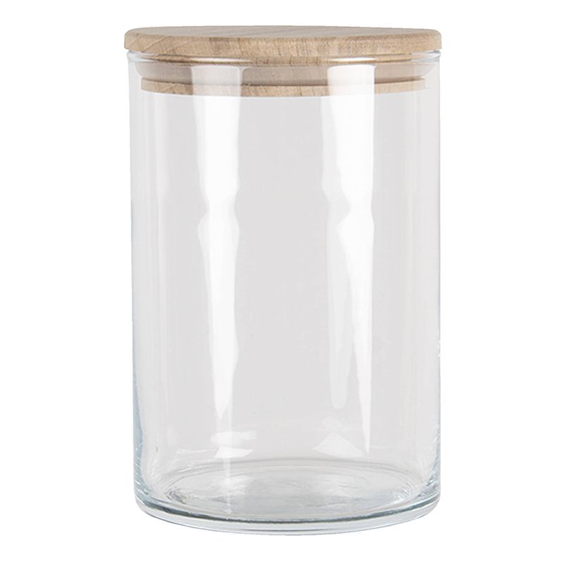 Foto van Clayre & eef voorraadpot deksel ø 10*15 cm / 1050 ml transparant glas