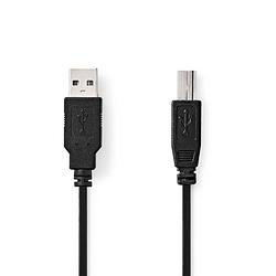 Foto van Nedis usb-kabel - zwart - 1.00 m