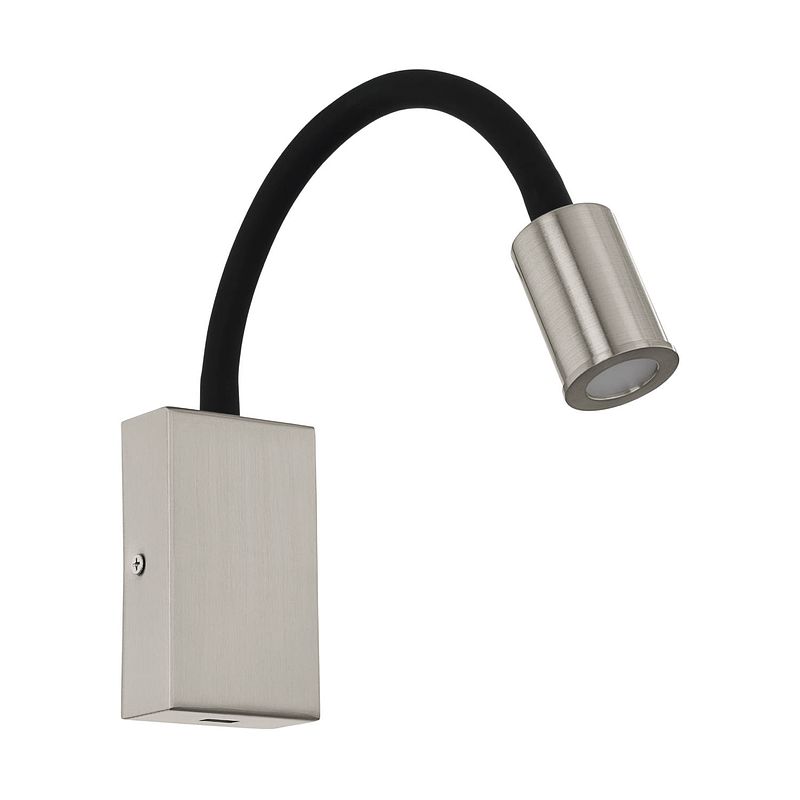 Foto van Eglo tazzoli wandlamp - led - 450lm - nikkel-mat