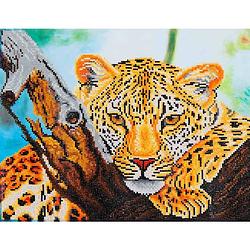 Foto van Leopard look diamond dotz - 46x36 cm - diamond painting