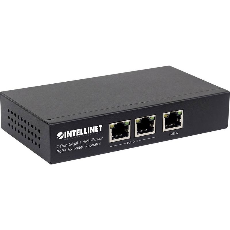 Foto van Intellinet 561266 poe-extender 1 gbit/s ieee 802.3af (12.95 w), ieee 802.3at (25.5 w)