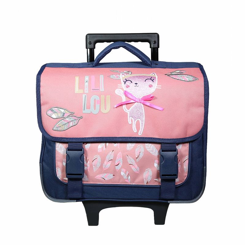 Foto van Lili lou meisjes boekentas schooltrolley 34x14x38