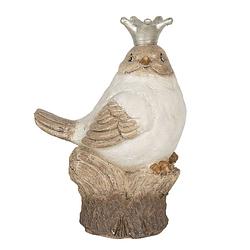 Foto van Clayre & eef decoratie beeld vogel 14*9*19 cm wit polyresin decoratief