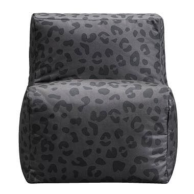 Foto van Loungestoel leopard lebel - antraciet - 75x55x60 cm - leen bakker