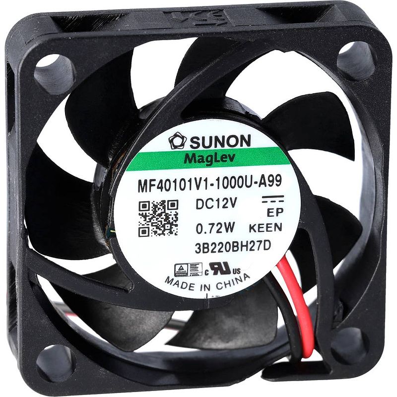 Foto van Sunon ef40101b1-1000u-a99 axiaalventilator 12 v/dc 13.58 m³/h (l x b x h) 10 x 40 x 40 mm