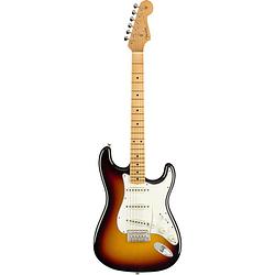 Foto van Fender custom shop vintage custom 1962 strat nos 3-color sunburst mn met koffer, strap en coa