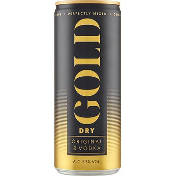 Foto van Gold dry original & vodka alcoholic beverage 250ml bij jumbo