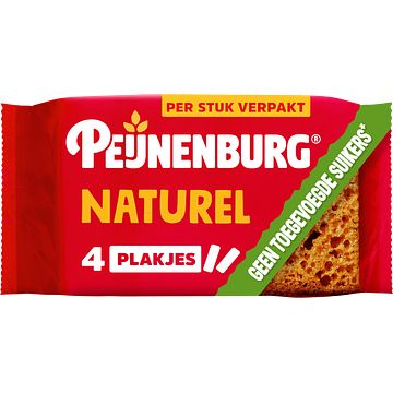 Foto van Peijnenburg ontbijtkoek naturel geen suiker per stuk verpakt 4 x 28g bij jumbo