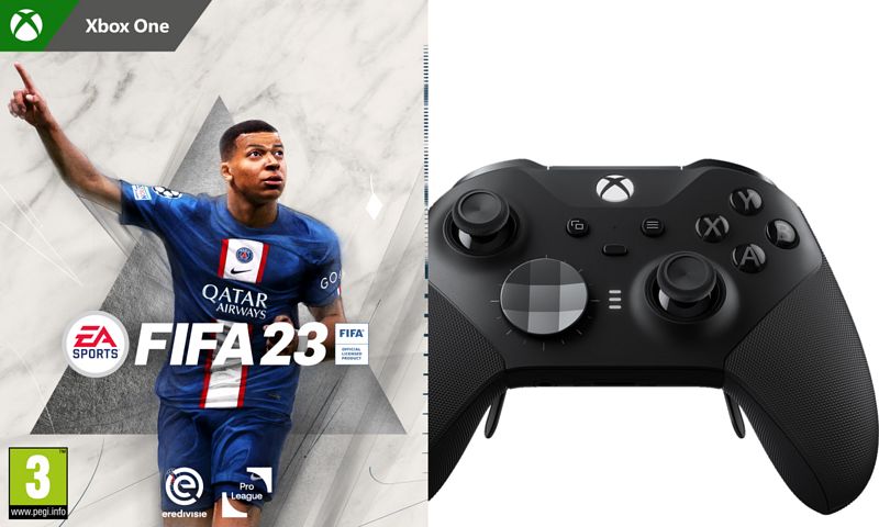 Foto van Fifa 23 xbox one + microsoft controller elite 2