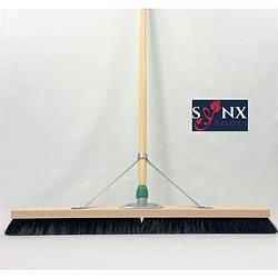 Foto van Synx tools bezem paardenhaar - 80 cm - zaalveger / kamerveger - zachte bezem 80 cm - bezemsteel - veger schoonmaken