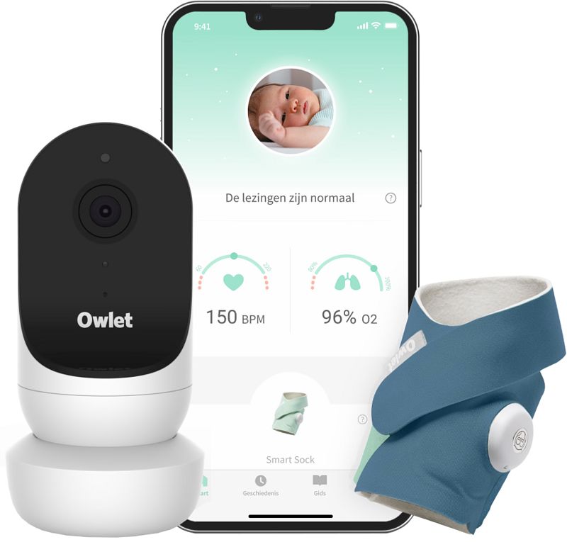 Foto van Owlet camera 2 ow-ca-2 + smart sock blauw