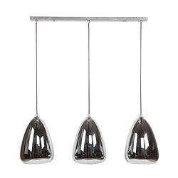 Foto van Dimehouse hanglamp industrieel glas mex - zwart metaal
