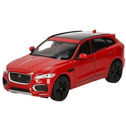 Foto van Modelauto jaguar f-pace suv rood 20 x 8 x 7 cm - schaal 1:24 - speelgoedauto - miniatuurauto