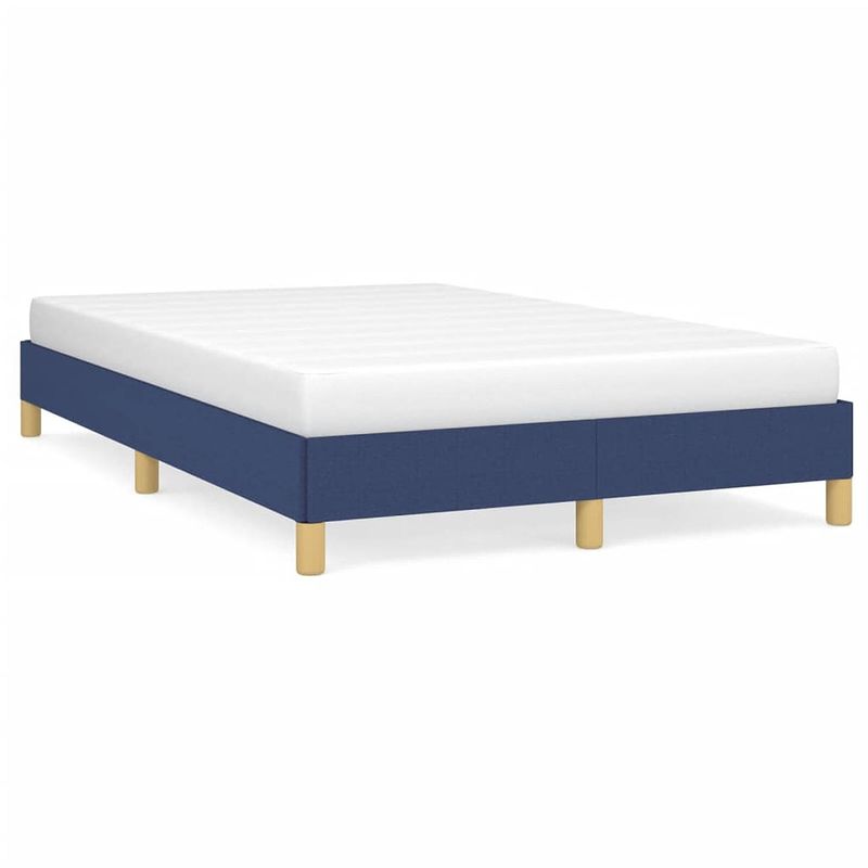 Foto van The living store bedframe blauw - multiplex lattenbodem - 203 x 123 x 25 cm