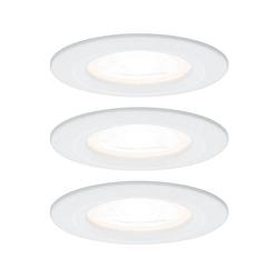 Foto van Paulmann nova inbouwlamp voor badkamer set van 3 stuks led gu10 19.5 w ip44 wit (mat)