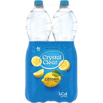 Foto van Crystal clear sparkling lemon multipack fles 4 x 1,5l bij jumbo