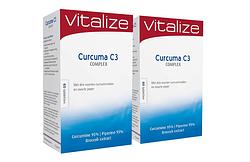 Foto van Vitalize curcuma c3 complex tabletten voordeelverpakking