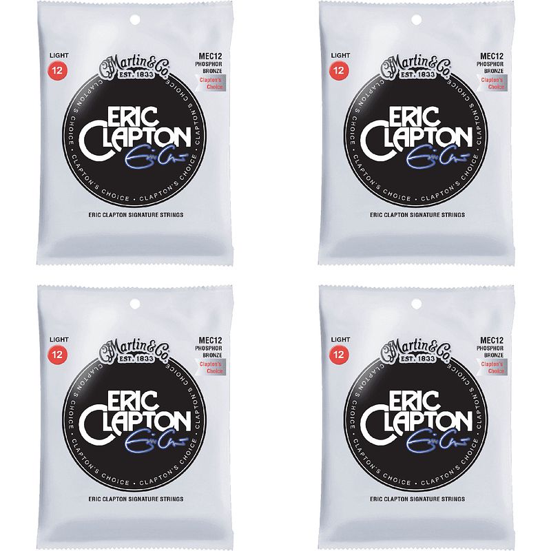 Foto van Martin strings mec12 clapton'ss choice snaren voor akoestische gitaar (4 sets)