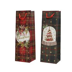 Foto van Decoris - giftbag papier l10b12h36 cm a2 ii kerst