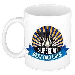 Foto van Superdad, best dad ever vaderdag cadeau mok / beker wit - feest mokken