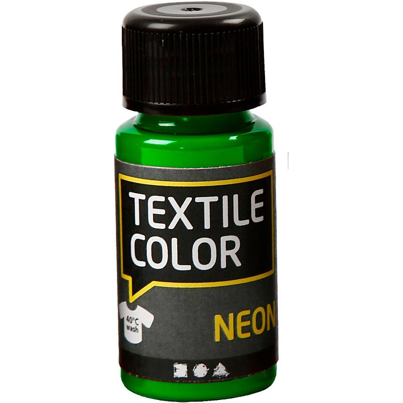 Foto van Packlinq textile color. neon groen. 50 ml/ 1 fles