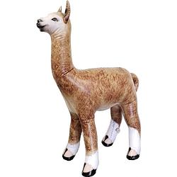 Foto van Opblaas alpaca/lama dieren 75 cm realistische print - opblaasspeelgoed